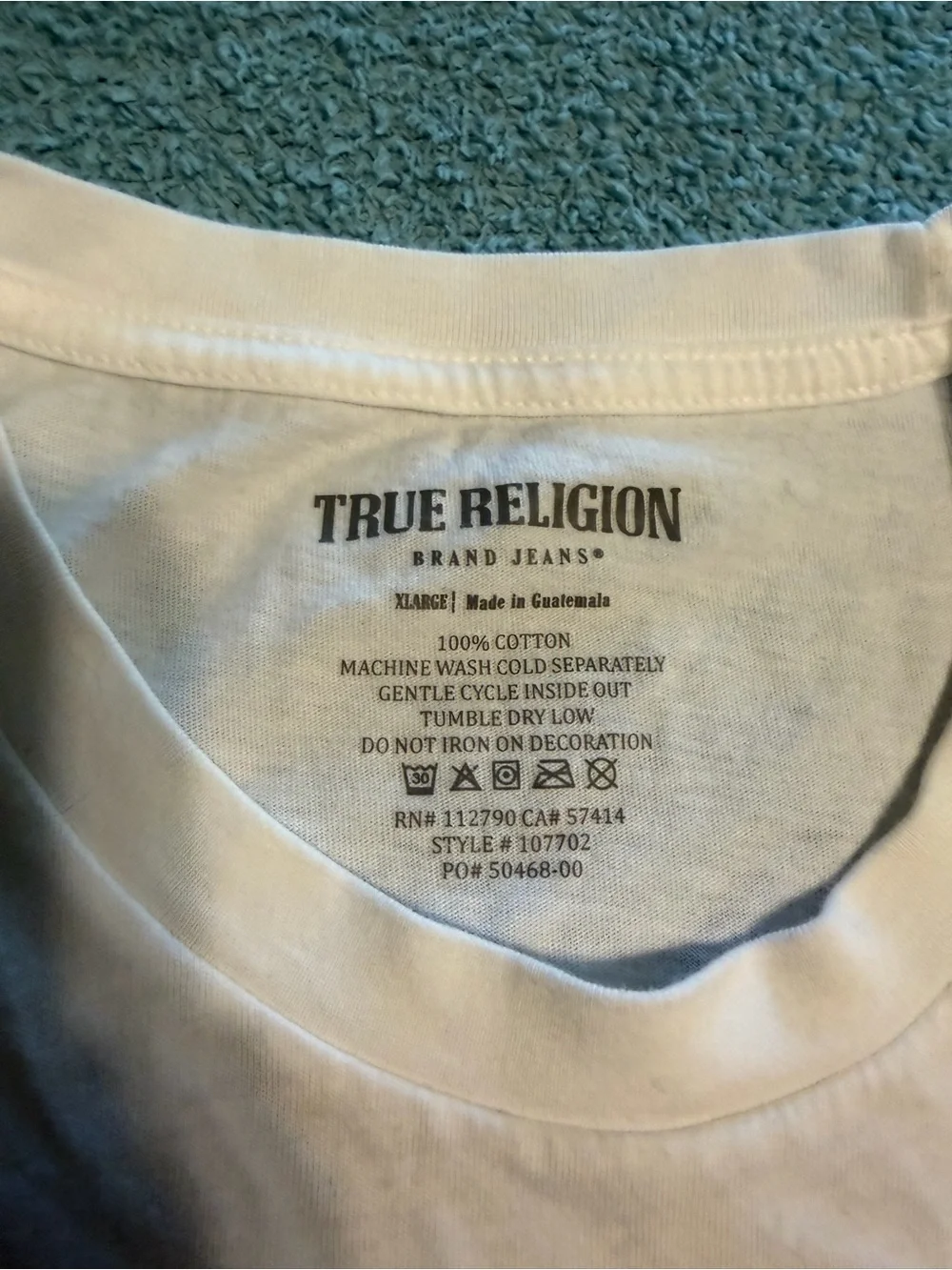 True Religion Short Sleeve T-Shirt Crew Neck Buddha Logo XL
